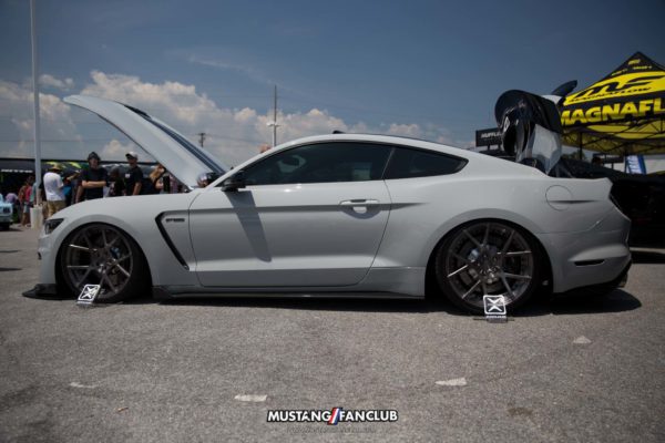 mustang week 2016 mw16 mustangfanclub mustang fan club car show myrtle beach mall shelby gt350 bagged boosted procharged rotiform avalanche gray
